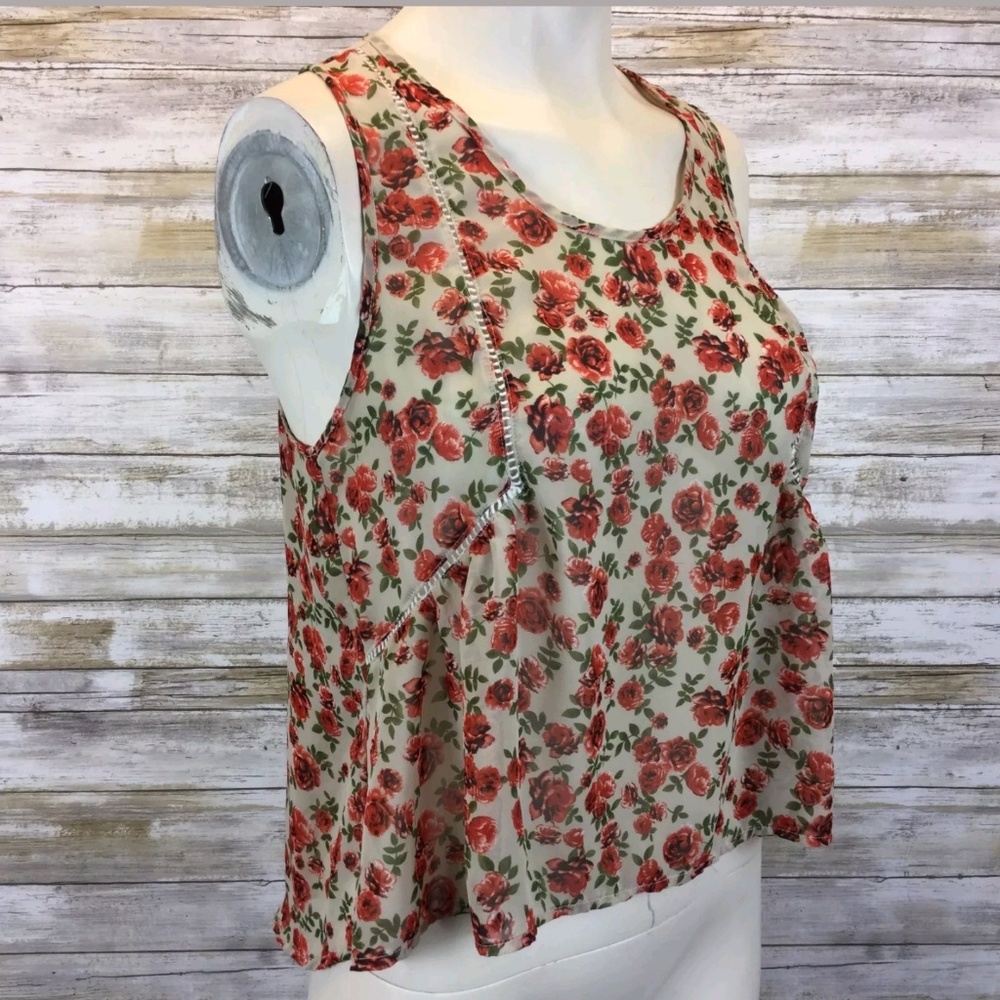 Modcloth Lush floral boho tank top M